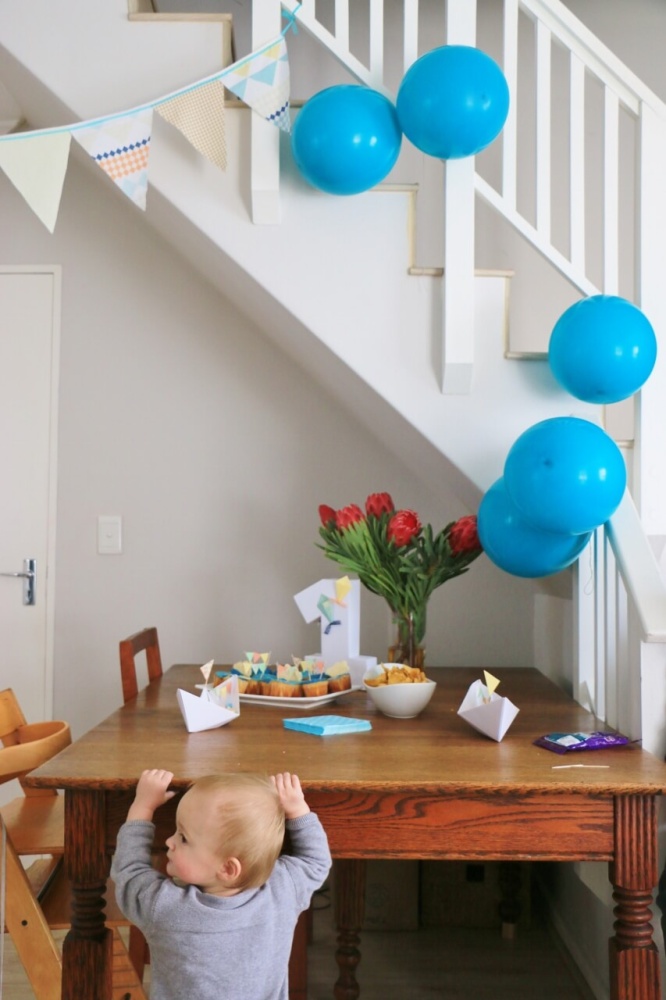 first birthday, birthday party, birthday party for boys, 1st birthday, cupcakes, one, kites, clouds, boats, bunting